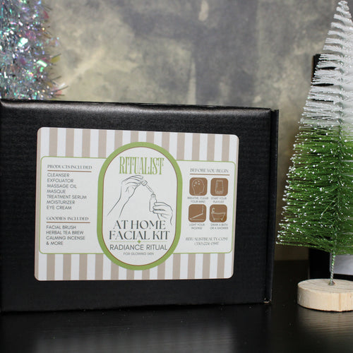 Black box with a label featuring 'Ritualist' on a dark surface with decorative elements.